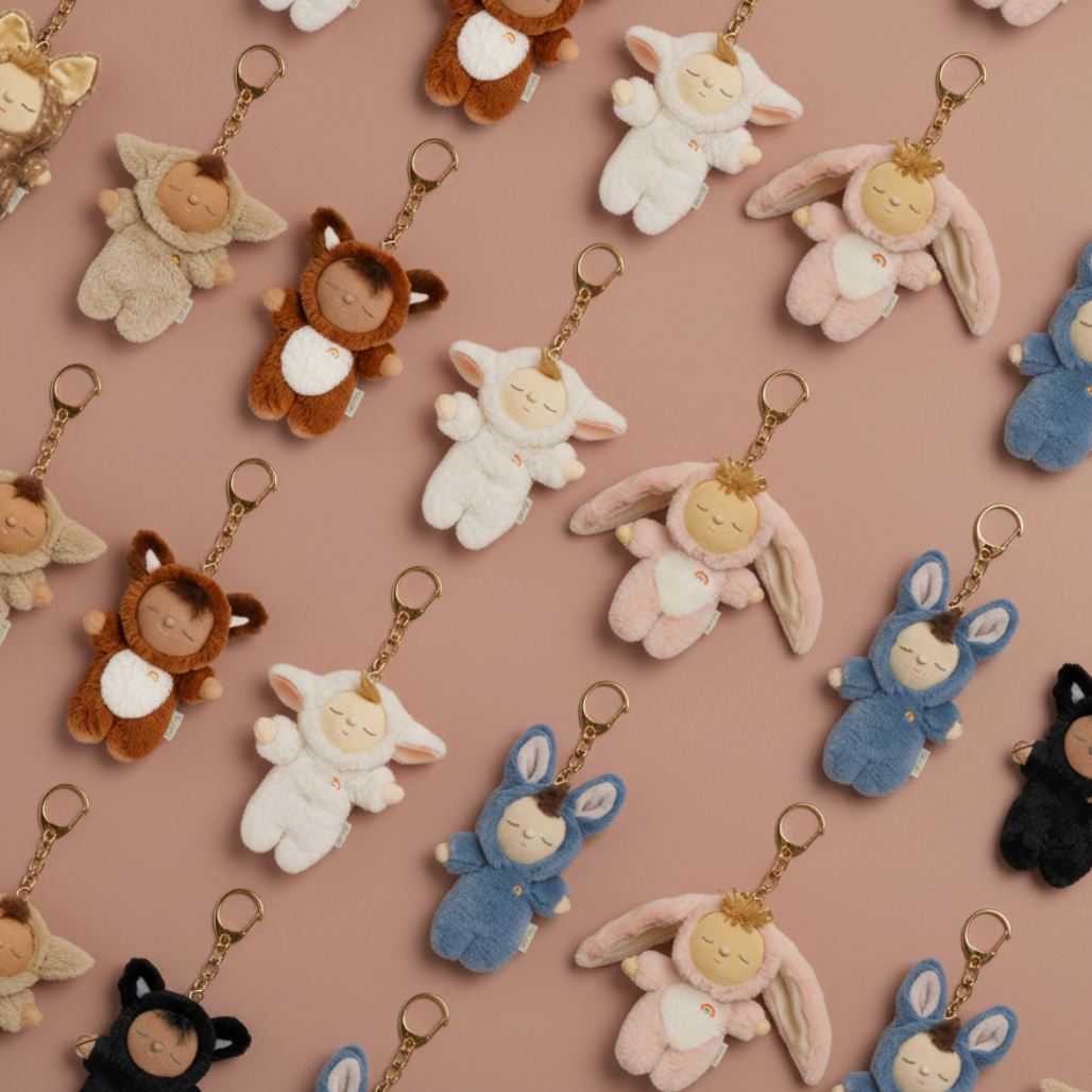 Dinkum Dolls Cozy Bag Charm - Cat Nox Black