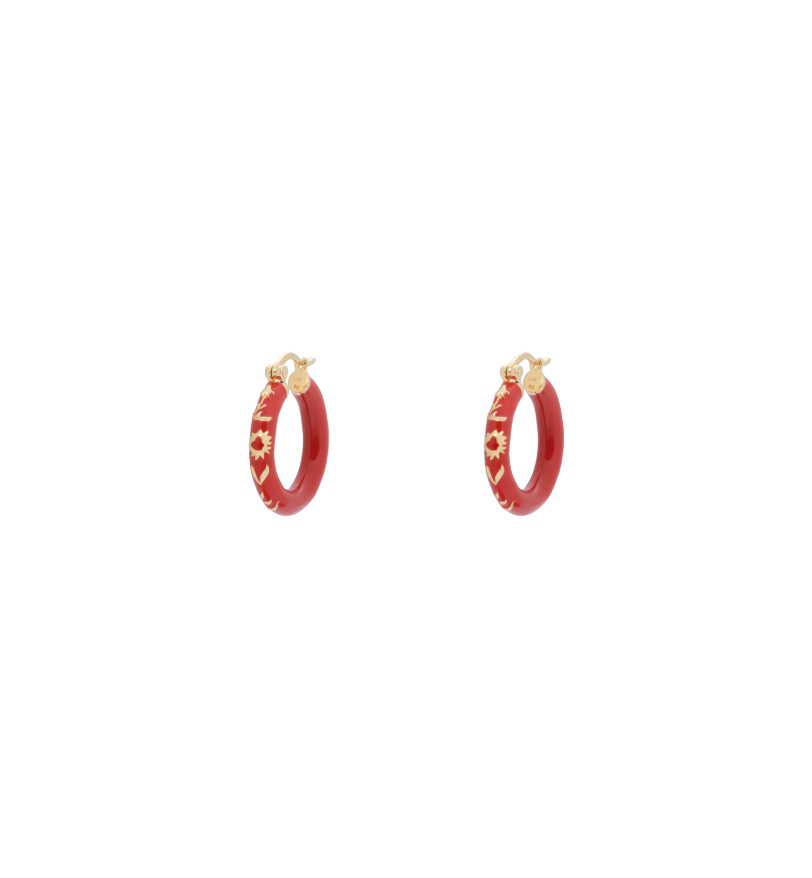 Anna + Nina Bonfire Hoop Earrings Gold plated