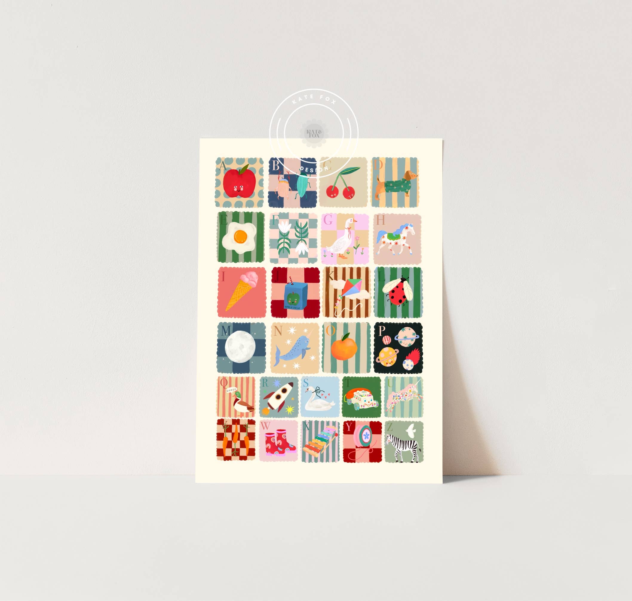 Cool Kids Alphabet, Children’s Art, ABC, Colourful, Nursery