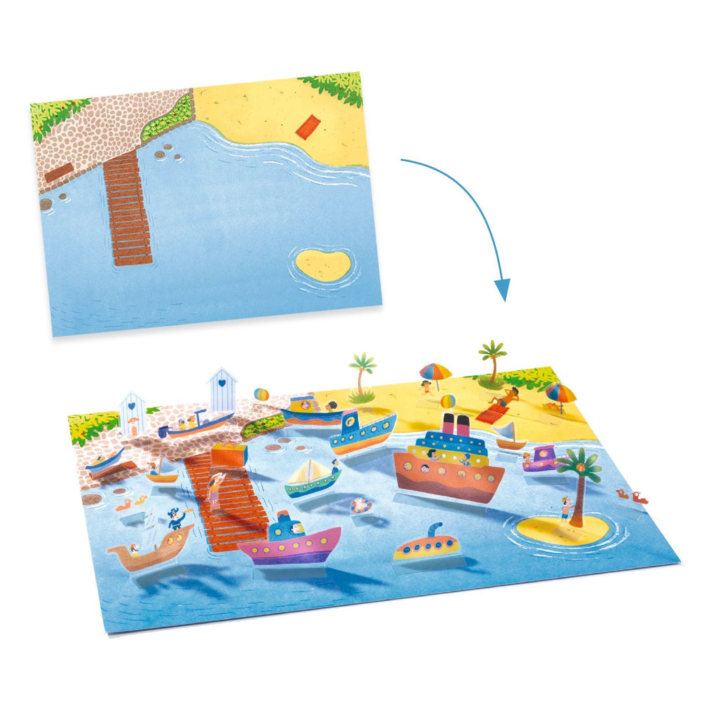 Djeco Lift Up Stickers Vehicles