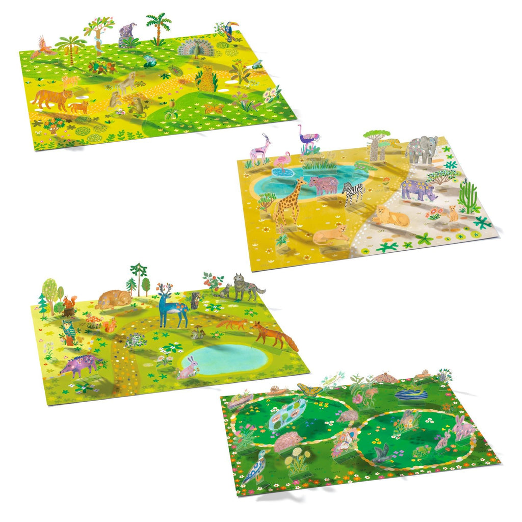 Djeco Lift Up Stickers Animals