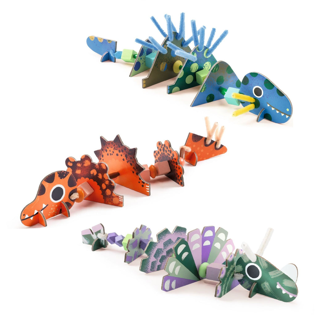 Djeco Chenille Wire Threading Terrible Dinos