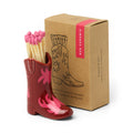 Paddywax Nashville Ceramic Boot Match Holder (25 Pcs) - Red & Pink