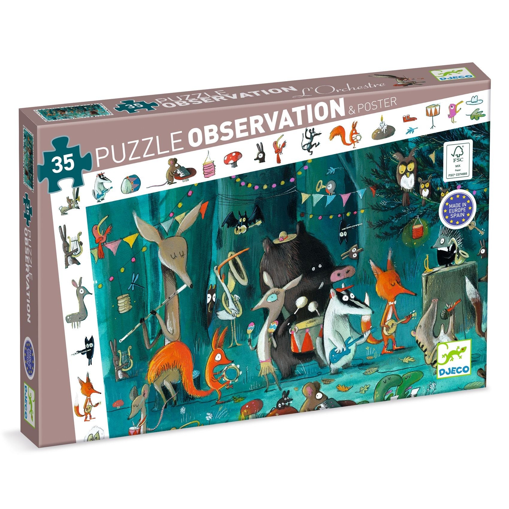 Djeco 35 Piece Orchestra Observation Jigsaw Puzzle