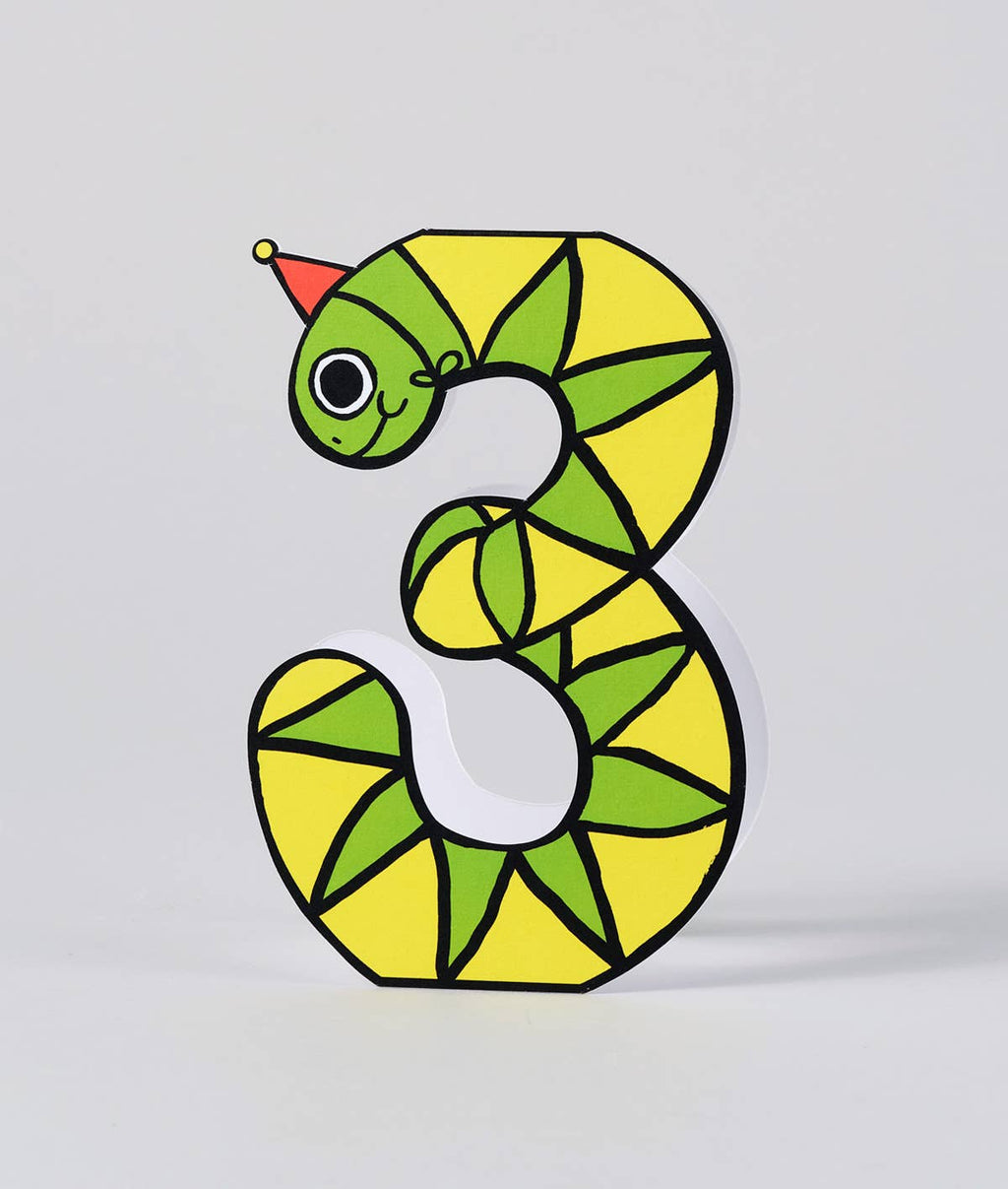 Snake 3rd Birthday Card