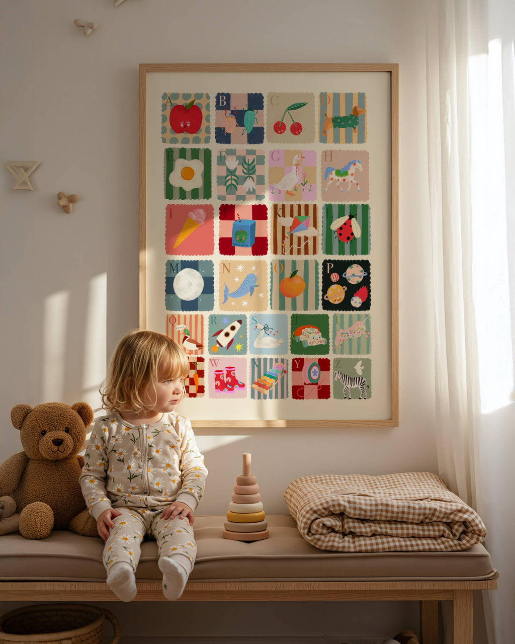 Cool Kids Alphabet, Children’s Art, ABC, Colourful, Nursery
