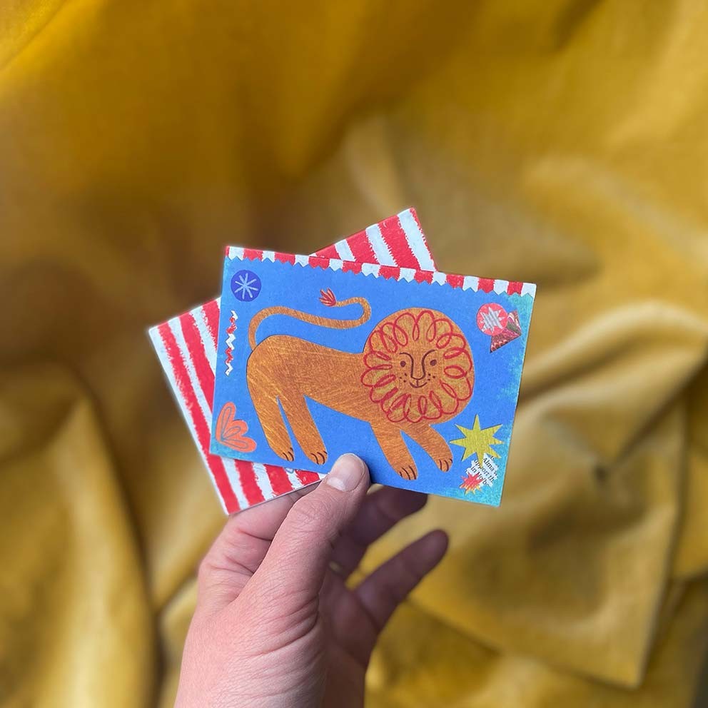 Circus Lion Mini Greeting Card