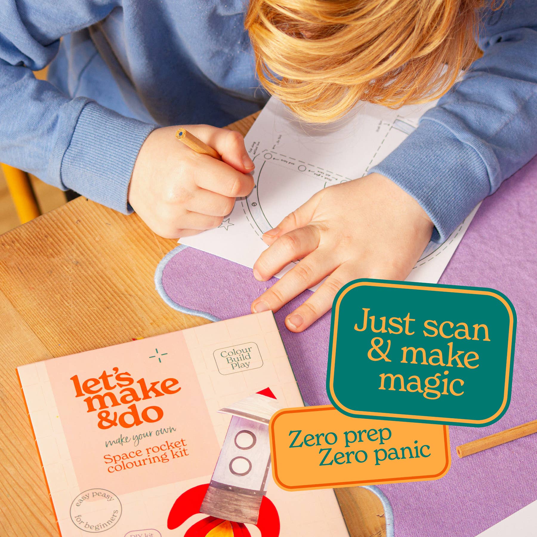 Make Your Own Space Rocket - 3D Kids Colouring Craft Kit