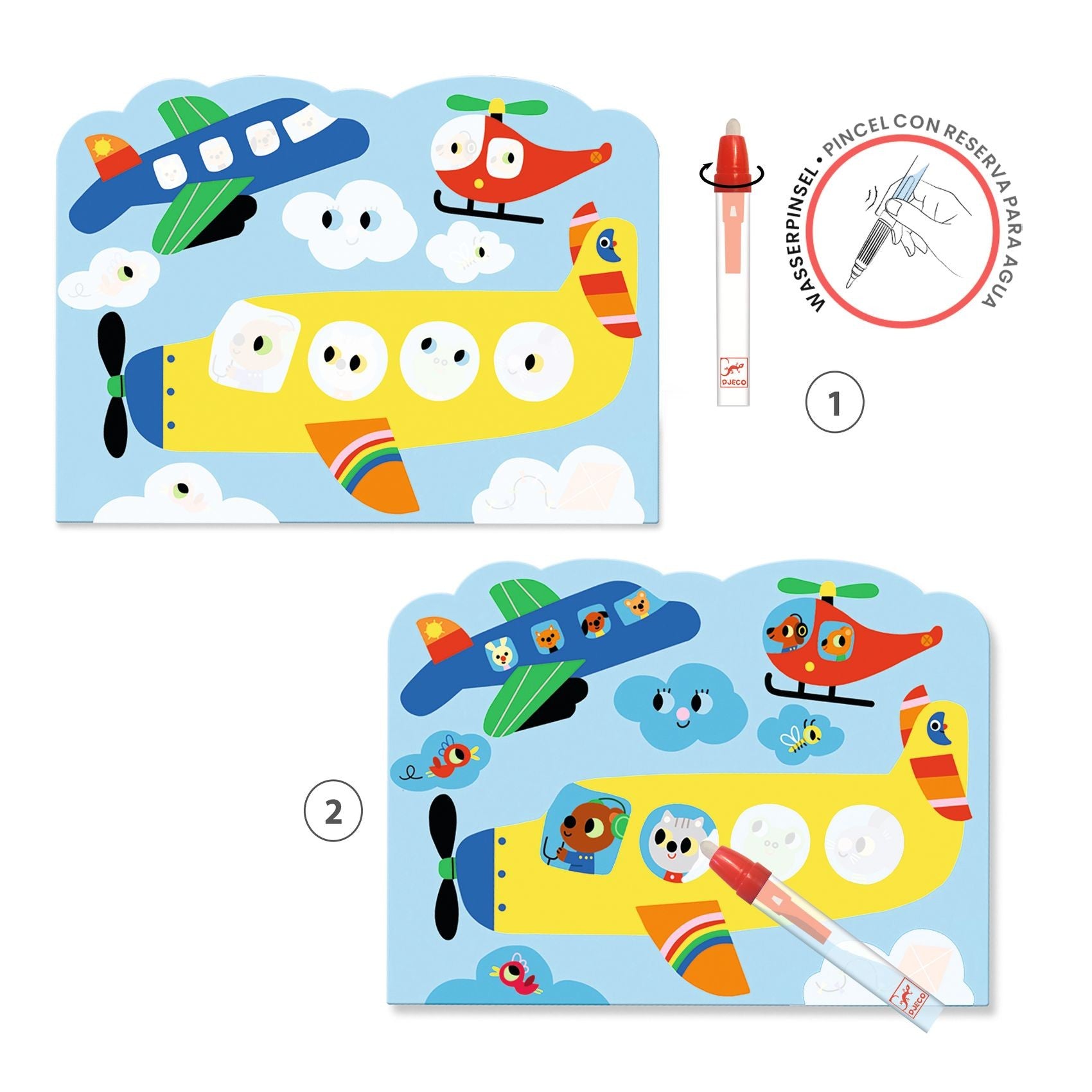 Djeco Magic Colouring Set - Hidden In The Sky