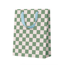 Ohh Deer Khaki Checkerboard Small Gift Bag