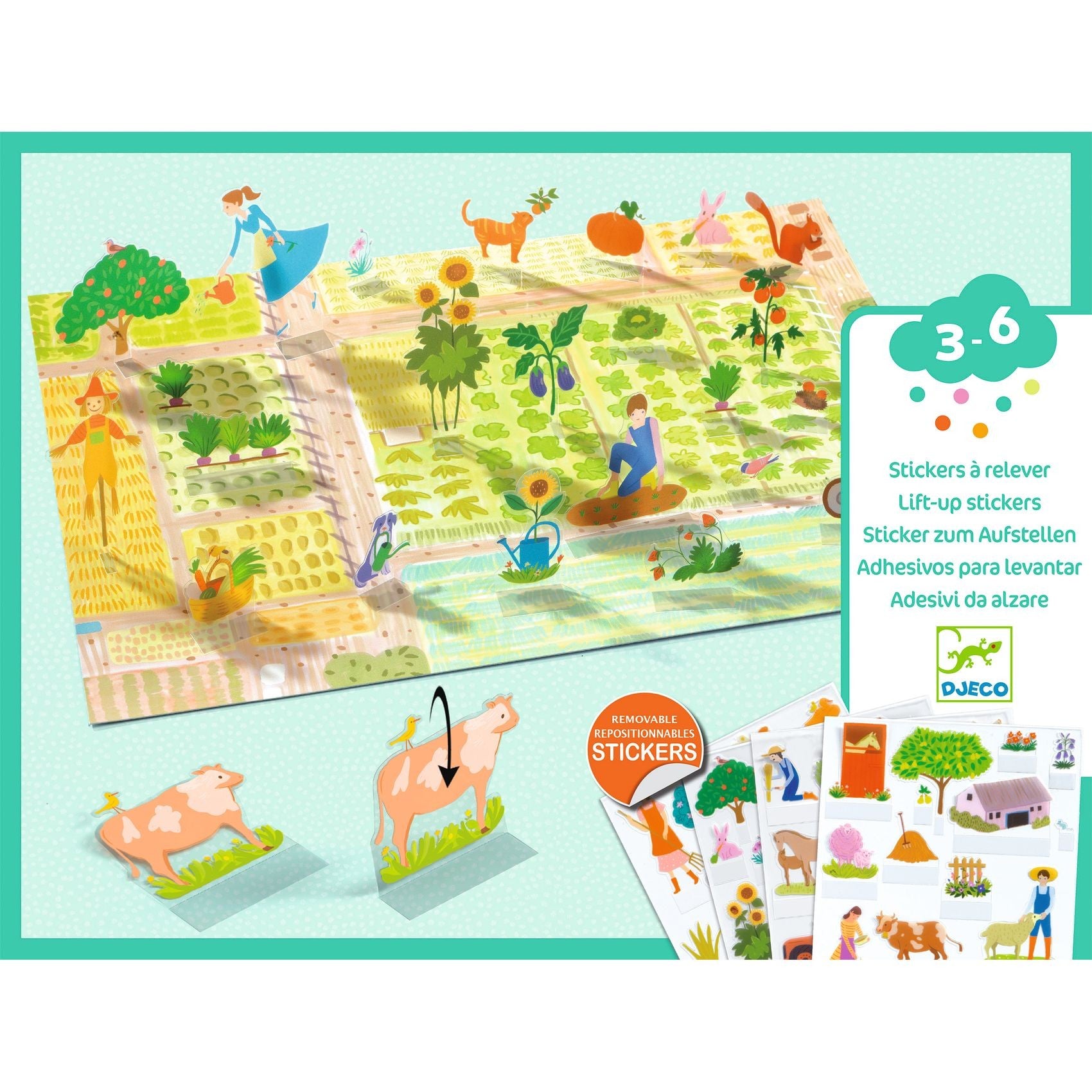 Djeco Lift Up Stickers Farm