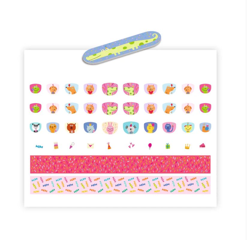 Djeco Happy Birthday Nails stickers