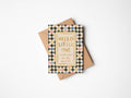 Hello Little One Checkerboard Foil card
