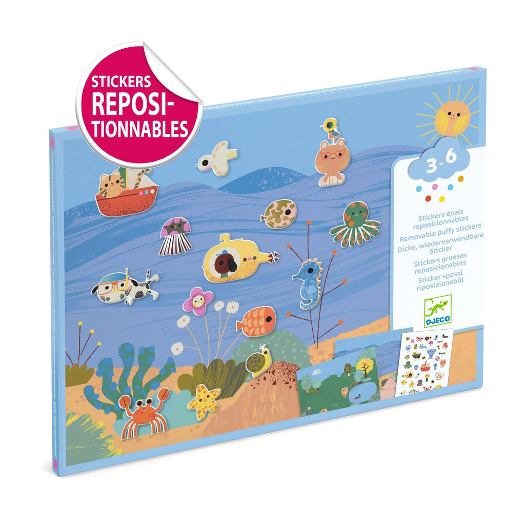 Djeco Repositionable Stickers Board - Summertime