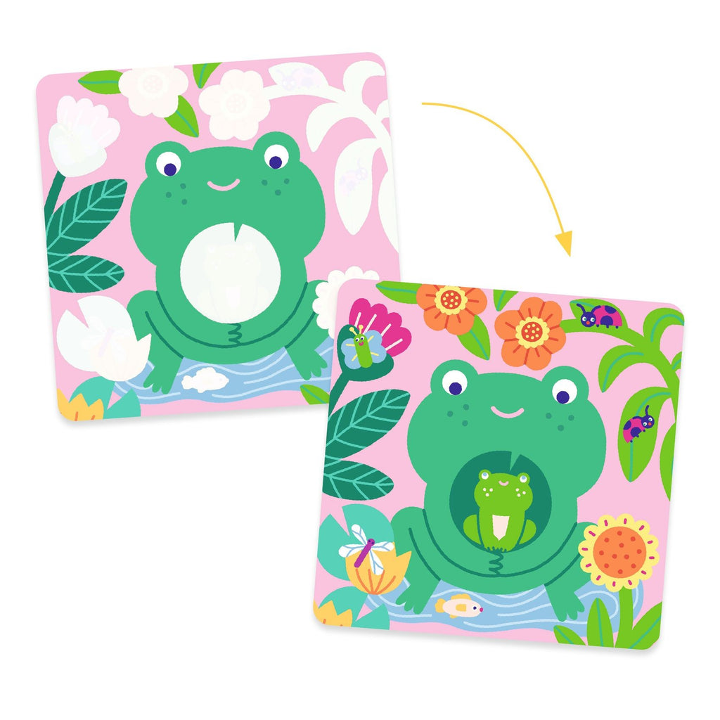 Djeco - Magic Colouring - Peekaboo! Garden Baby Animals