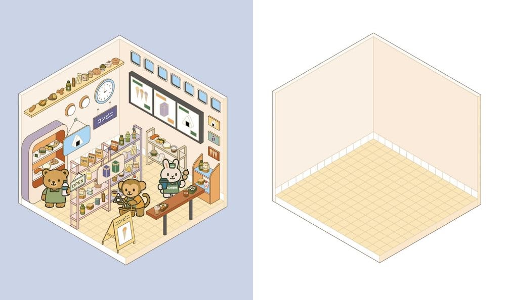 CUTE N COZY STICKER THERAPY: CONVENIENCE STORES (SKITTLEDOG)