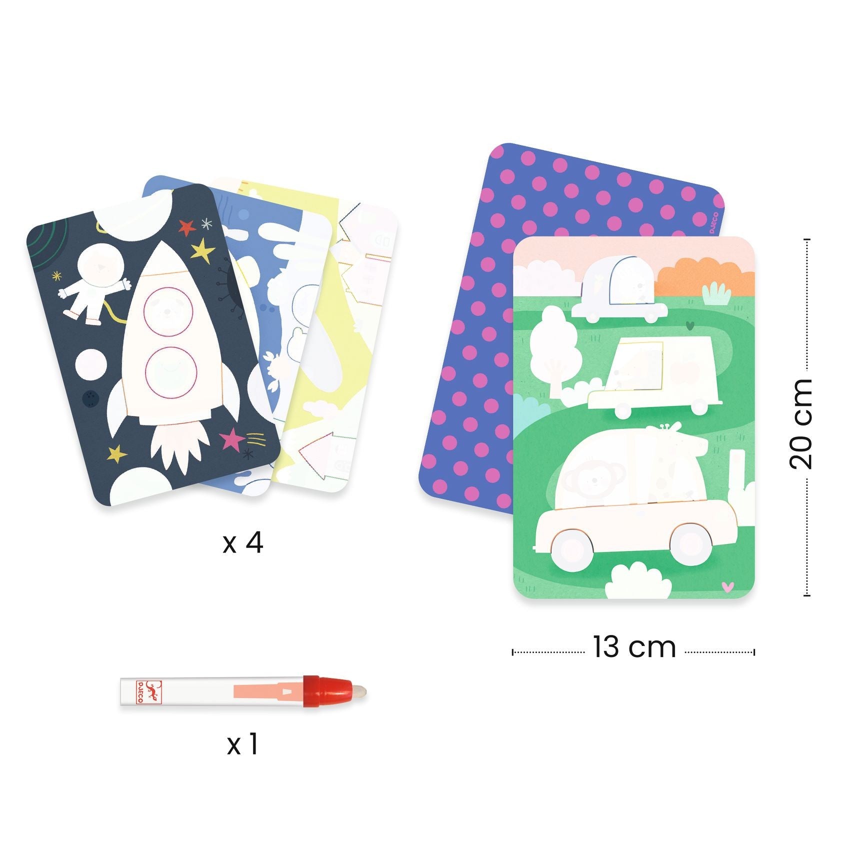 Djeco Magic Water Colouring Boards - On The Road