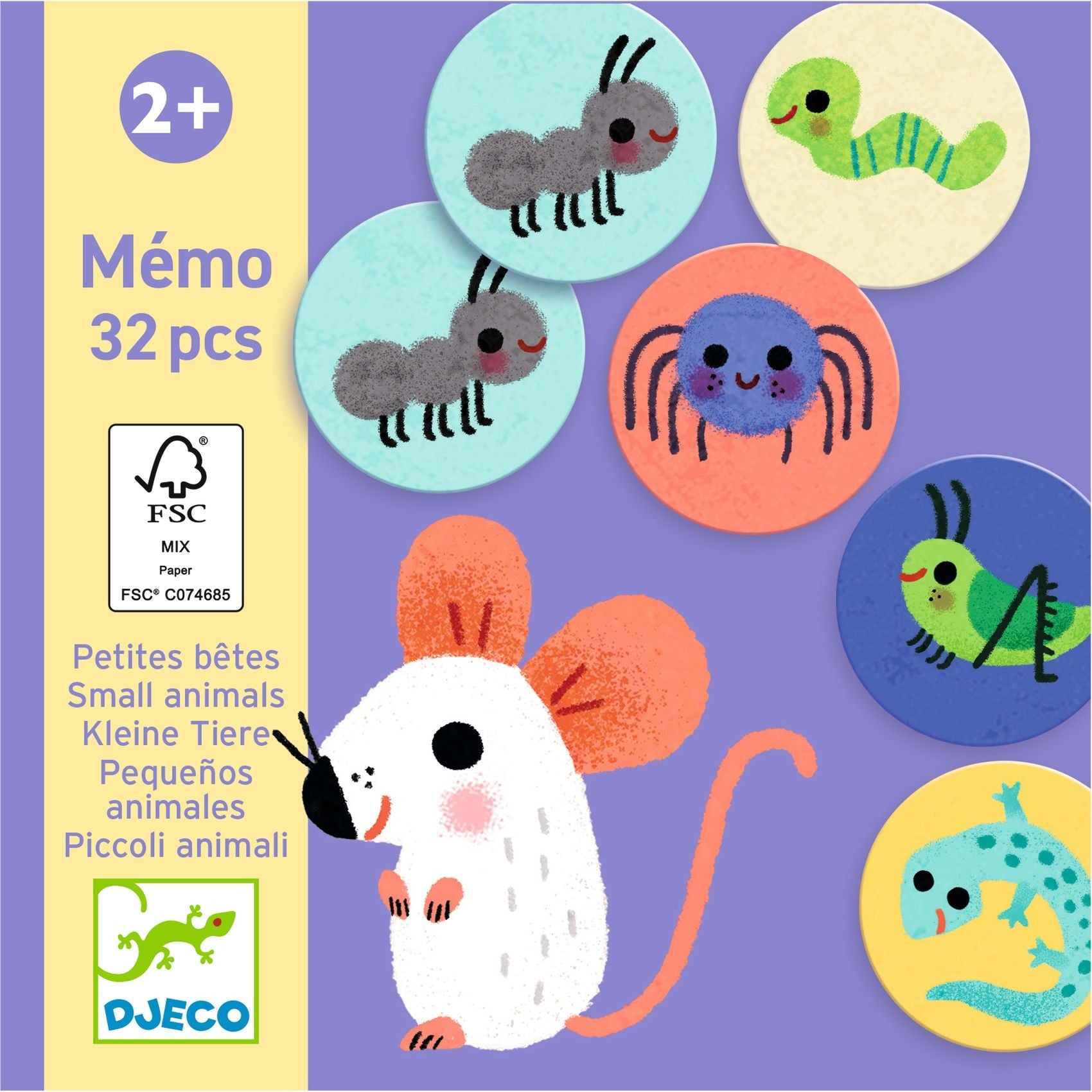 Djeco Memory Game With Small Animals Multi