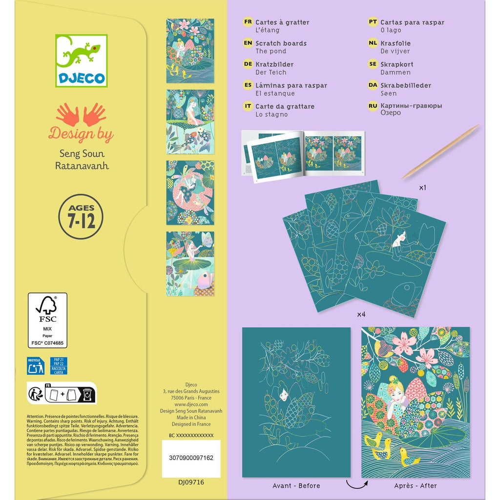 Djeco The Pond Scratch Card Set