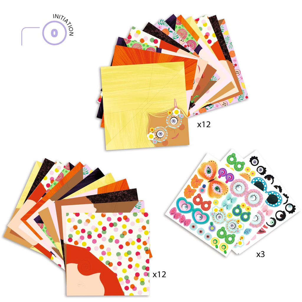 Djeco Origami Craft Set - Pretty Faces