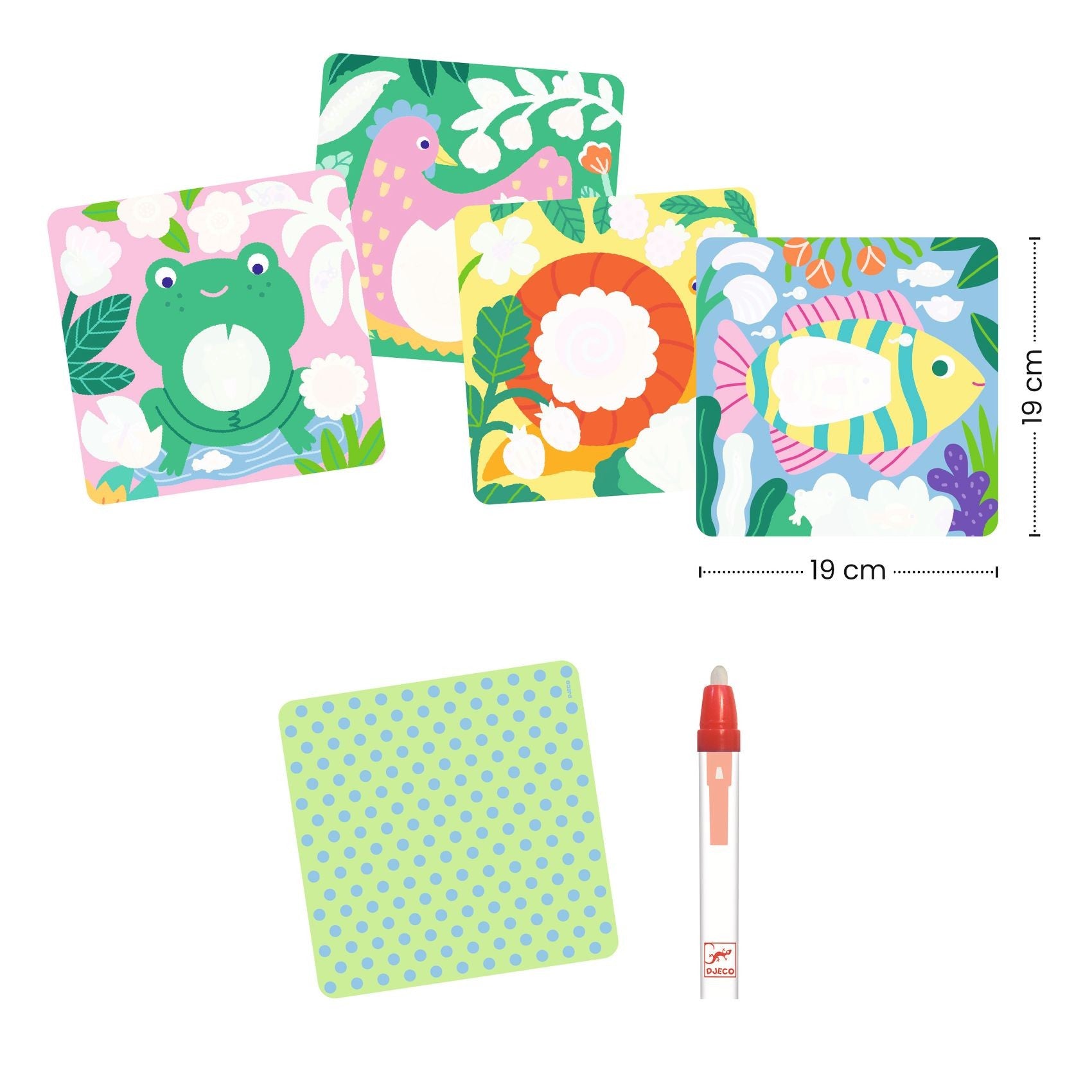 Djeco - Magic Colouring - Peekaboo! Garden Baby Animals