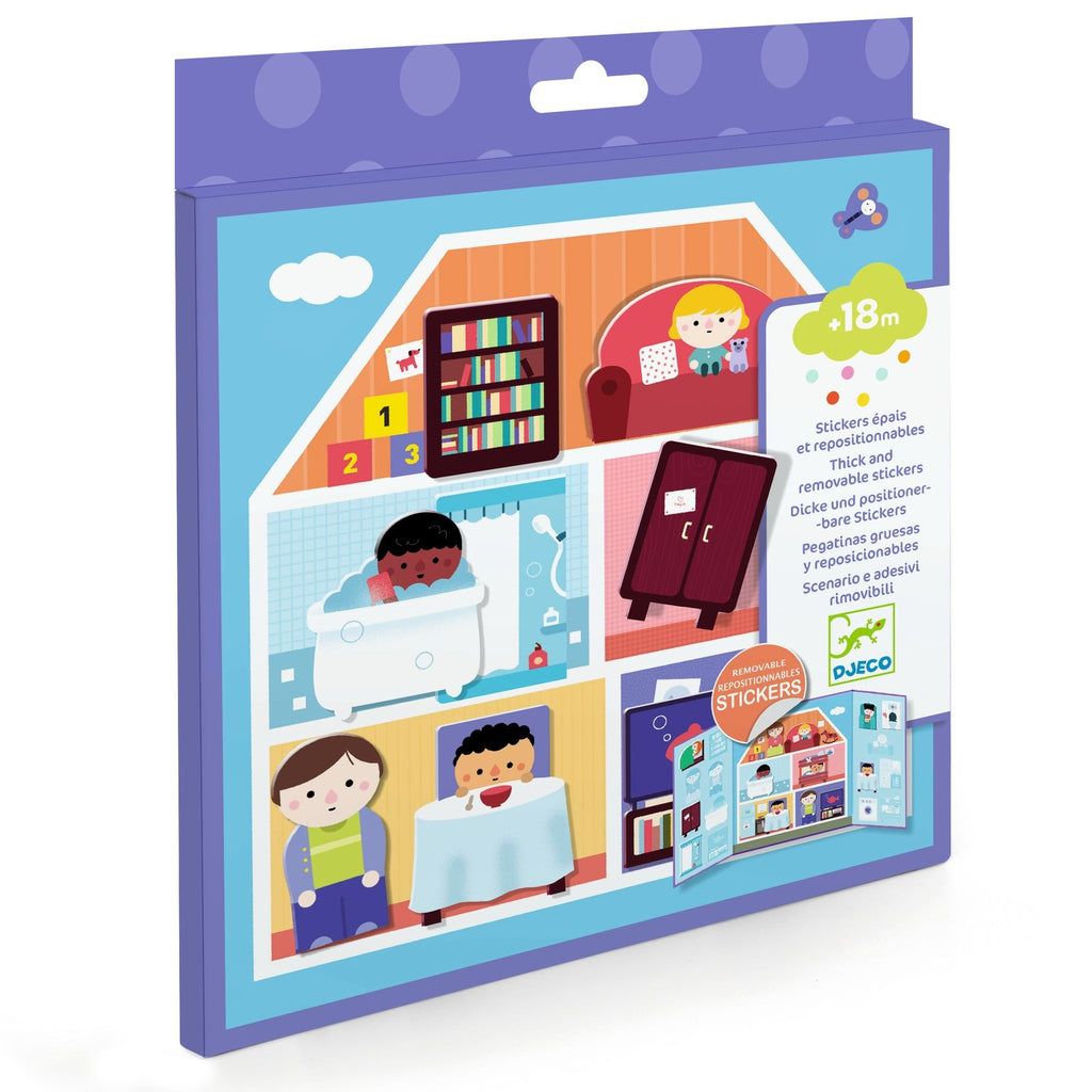 Djeco Easy To Peel Sticker Play Board - House
