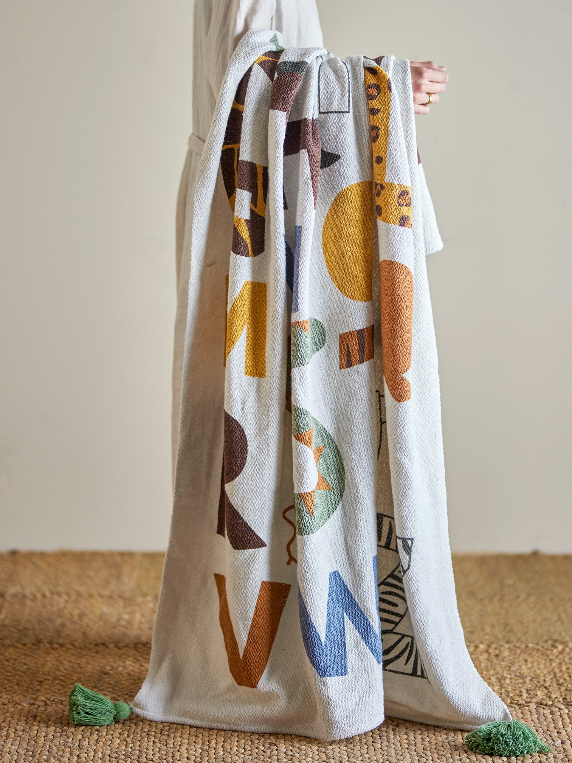 Bloomingville Memmo Throw, Multi, Recycled Cotton