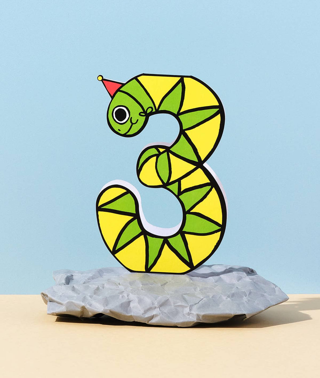 Snake 3rd Birthday Card