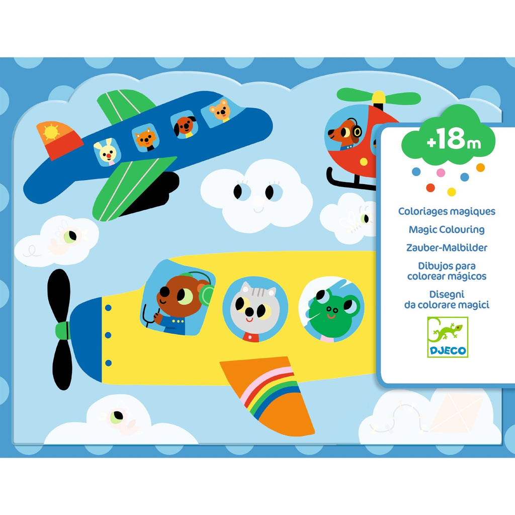 Djeco Magic Colouring Set - Hidden In The Sky