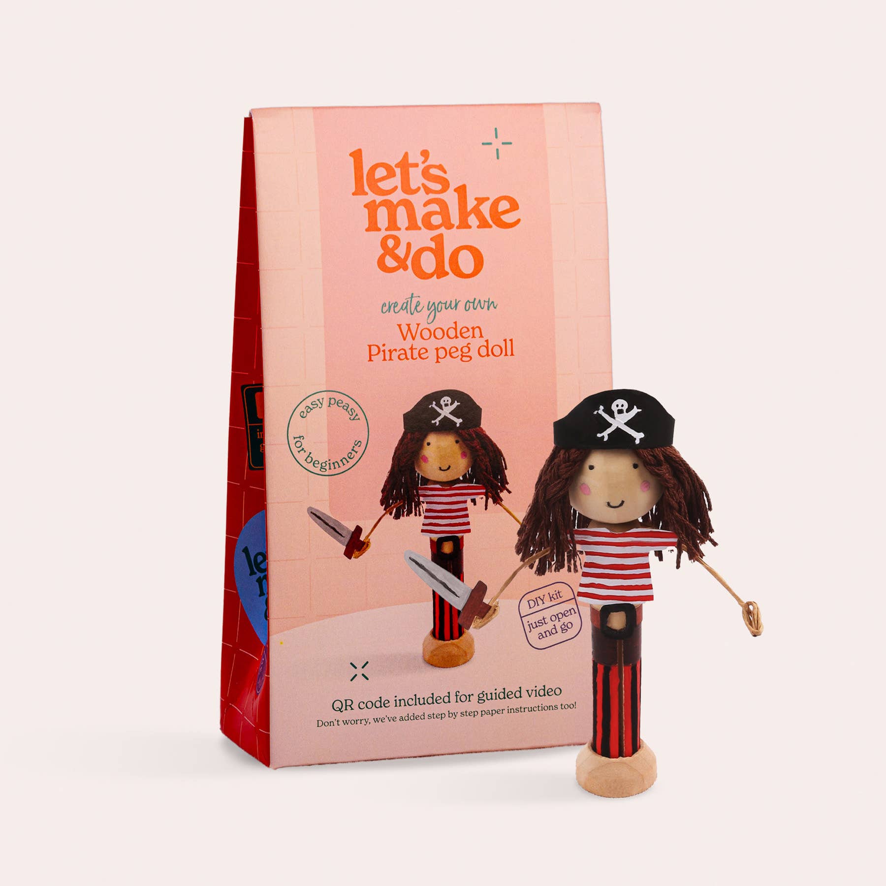 Make Your Own Pirate Craft Kit - Wooden Painting Gift Set