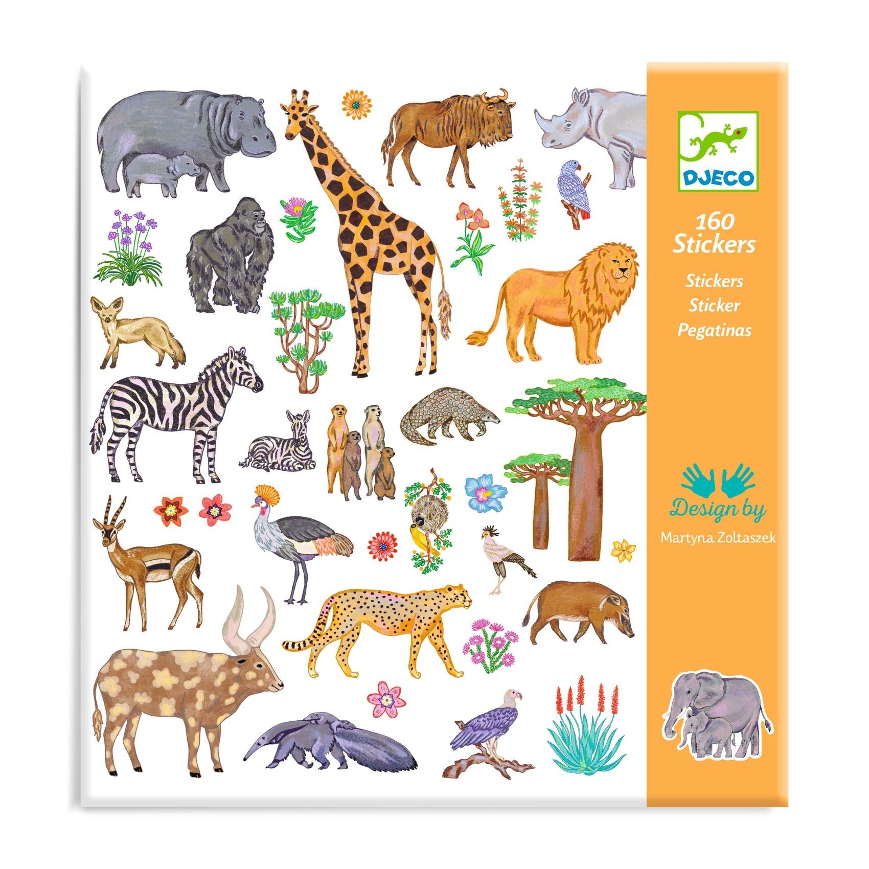 Djeco 160 Stickers On Sheets - Kenya