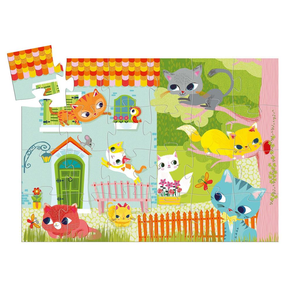 Djeco Silhouette 24 Piece Puzzle - Pachat and His Friends
