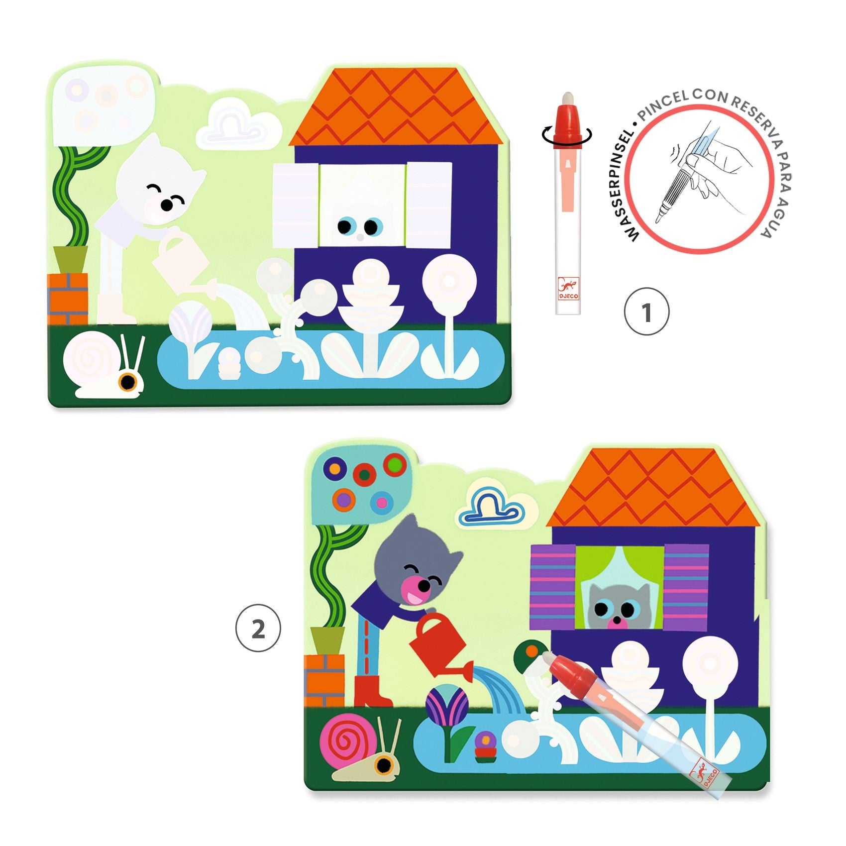 Djeco Magic Colouring Set - Hidden In The Garden