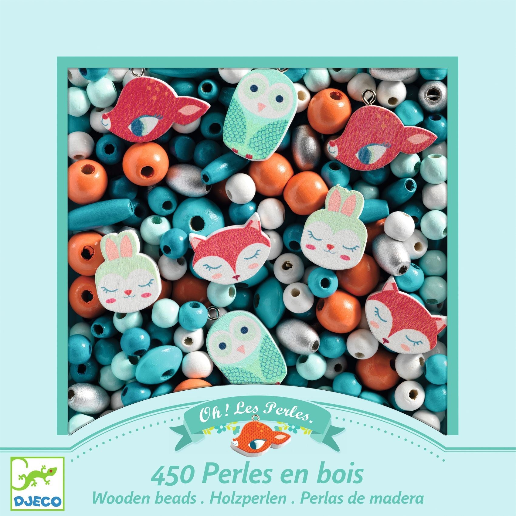 Djeco Wooden Beads - Small Animals