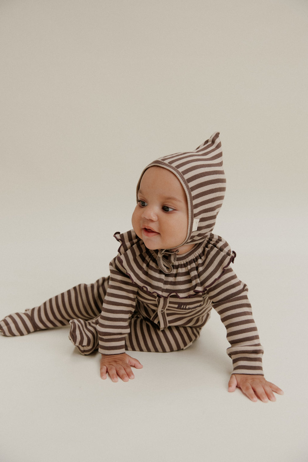 Claude & Co Bobbi Acorn Stripe Collar Bib