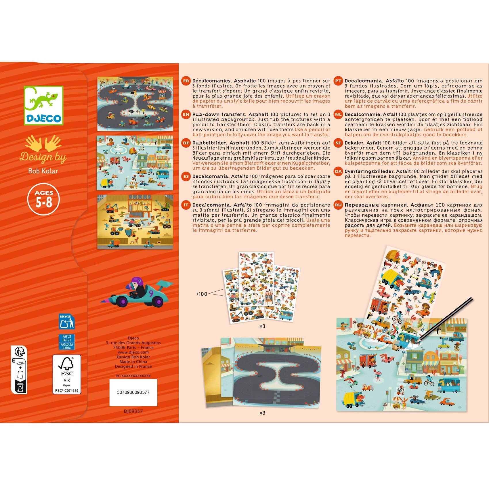 Djeco Decal Craft Set - Asphalt