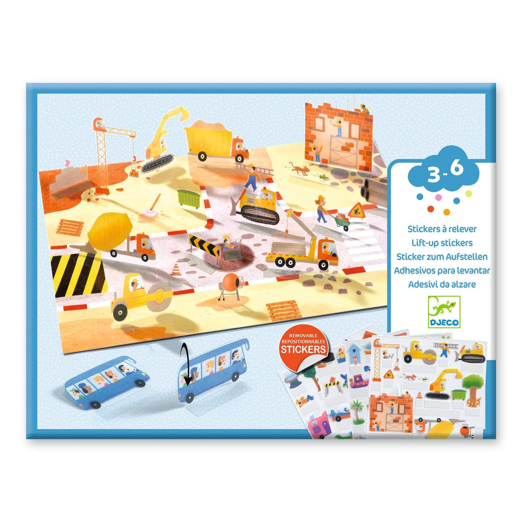 Djeco Lift Up Stickers Vehicles