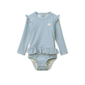 Liewood Sille Seersucker Swimsuit - Riverside / Creme de la creme