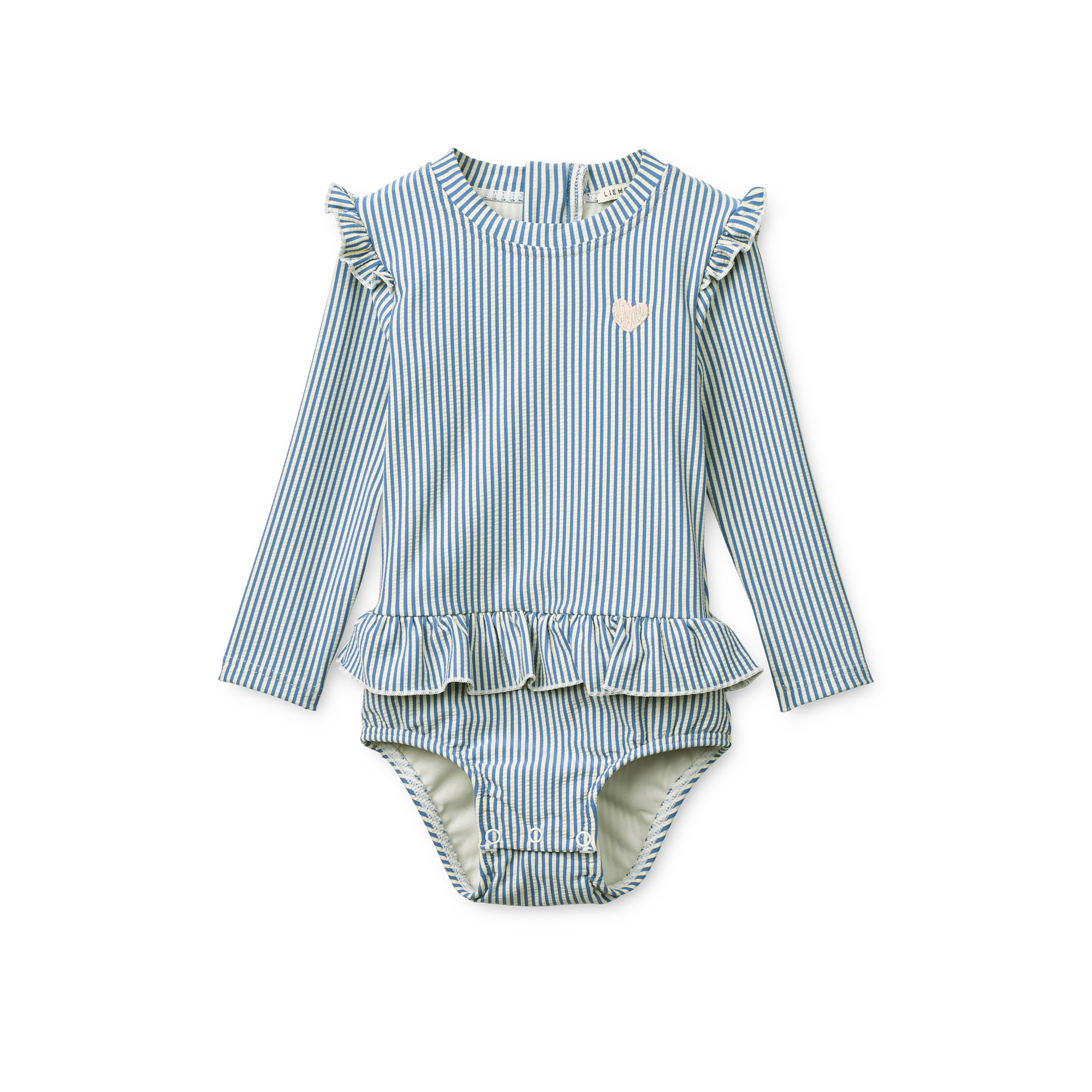 Liewood Sille Seersucker Swimsuit - Riverside / Creme de la creme