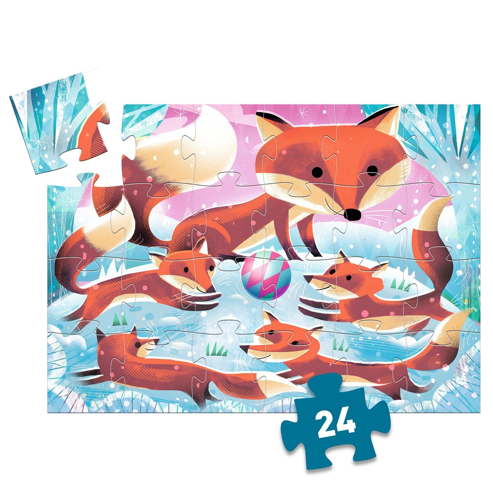 Djeco Ginger, Little Fox 24 Piece Silhouette Jigsaw Puzzle