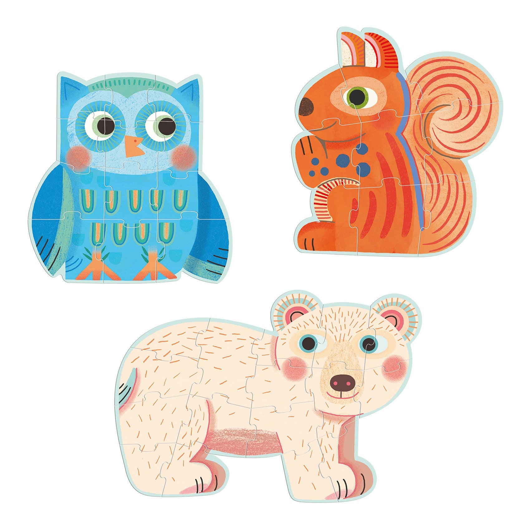 Djeco 4 Progressive Puzzles - In The Forest