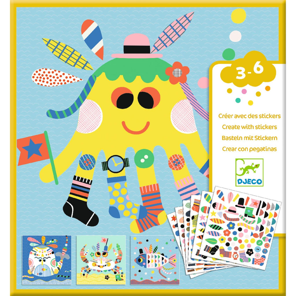 Djeco Stickers Craft Set - Sea Creatures