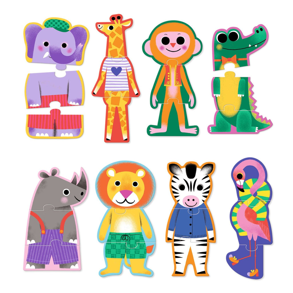 Djeco 8 Trio Puzzles - Savana