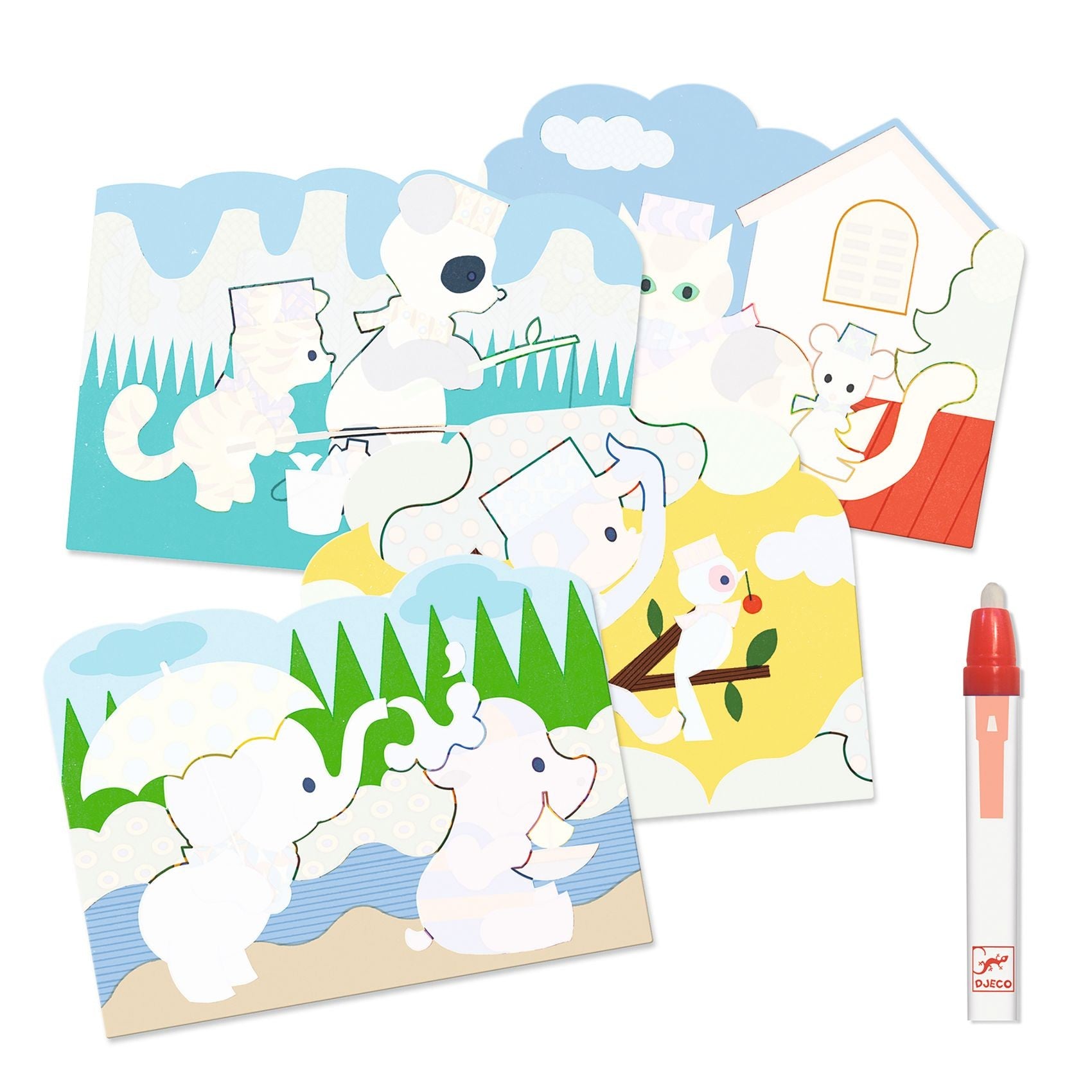 Djeco Magic Colouring Set - Hidden Outside