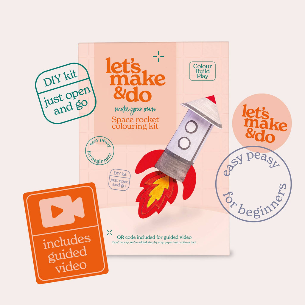 Make Your Own Space Rocket - 3D Kids Colouring Craft Kit