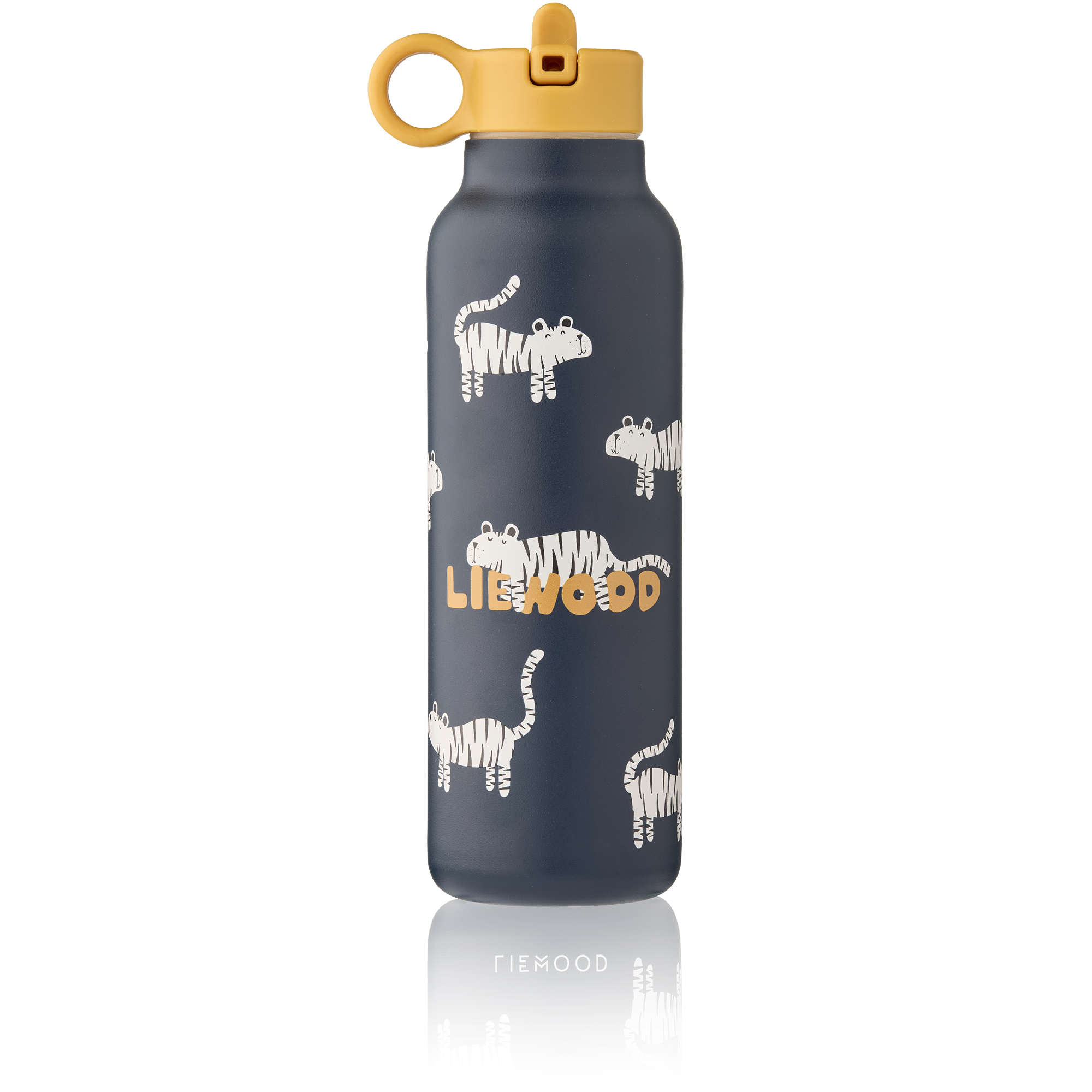 Liewood Falk Tiger Print Screw Top Bottle (500ml) (Classic Navy)