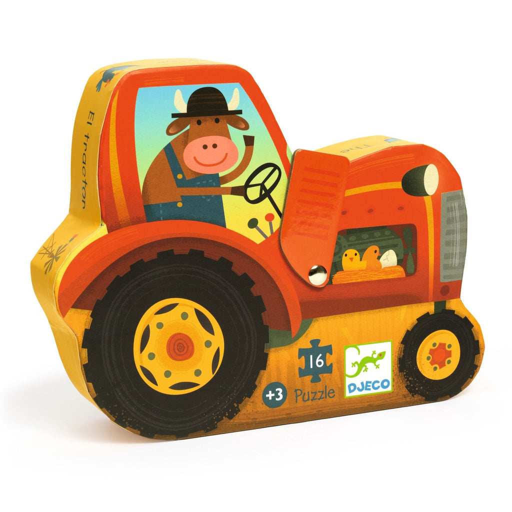 Djeco Silhouette 16 Piece Puzzle - The Tractor