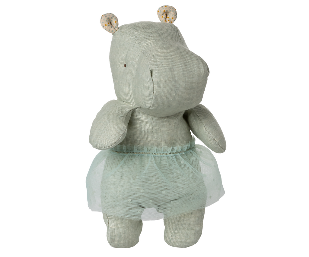 Maileg Safari friends, Hippo w. skirt, Small - Mint