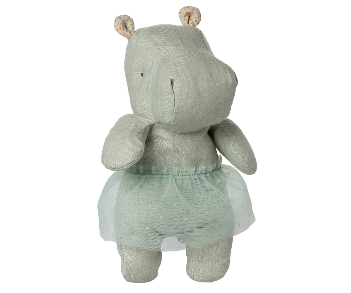 Maileg Safari friends, Hippo w. skirt, Small - Mint
