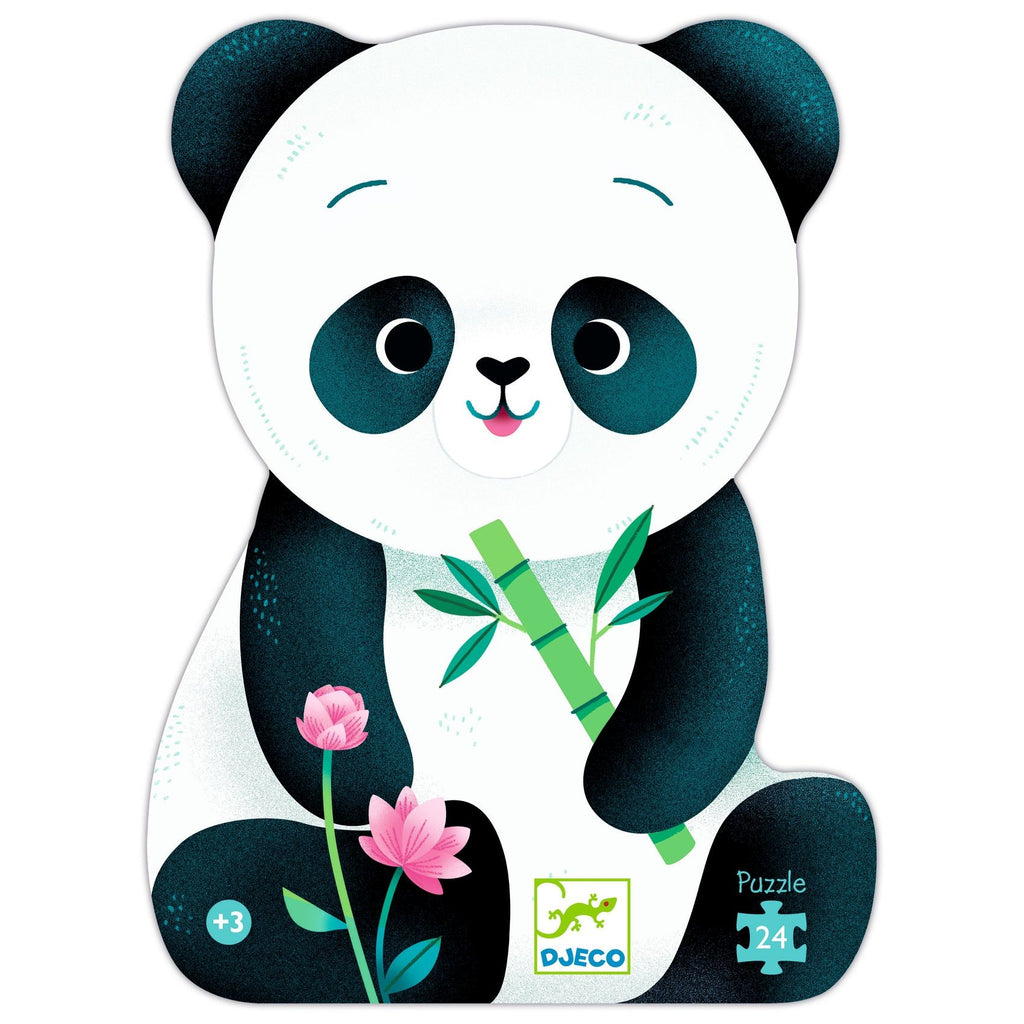 Djeco Silhouette 24 Piece Puzzle - Leo The Panda